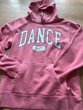 Kids Pink 'DANCE' Hooded Sweatshirt